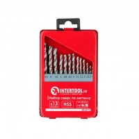 Набор сверл по металлу HSS 13шт (1.5-6.5), полированная сталь INTERTOOL (SD-0113)