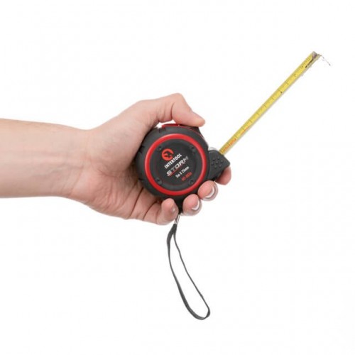 Рулетка з металевим полотном 5м * 25мм, нейлонове покриття полотна STORM INTERTOOL (MT-0836)