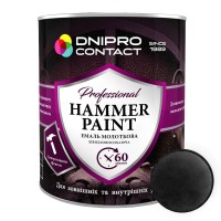Эмаль молотковая "Dnеpr Contact" Черная 0,75 л