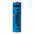 Акумулятор літій-іонний Quantum USB Li-ion AA 1.5V, 1600mAh plastic case, 2шт/уп