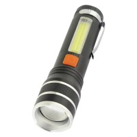 Ліхтар ручний Quantum  QM-FL1032 Helper 10W LED zoom +COB  з USB