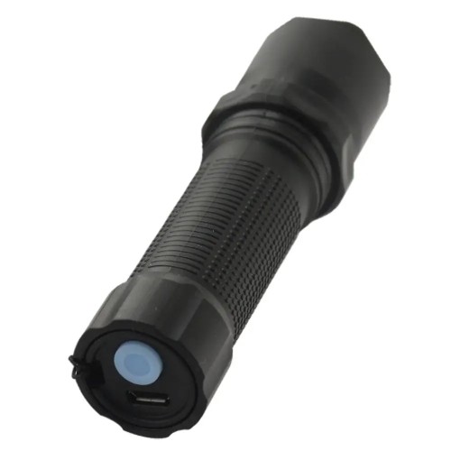 Ліхтар ручний Quantum QM-FL1043 Minik black 3W LED з USB без упак