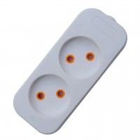 Колодка Quantum 2 поста  без заземлення біла 1шт/уп