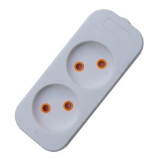 Колодка Quantum 2 поста  без заземлення біла 1шт/уп