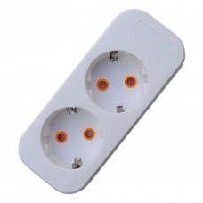 Колодка Quantum 2 поста  із заземленням біла 1шт/уп