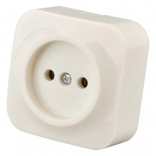 Розетка накладна Quantum одинарна біла, 1шт/уп