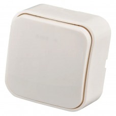 Вимикач накладний Quantum одноклавішний білий, 1шт/уп