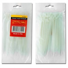 Хомут пластиковий 2,5*150 мм, (100 шт/уп.), білий INTERTOOL (TC-2515)