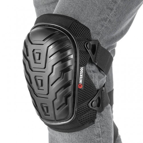 Наколінники захисні, протиковзкі накладки з ПВХ, тканина 600D, гелеві подушки, неопренові ремені INTERTOOL (SP-0053)