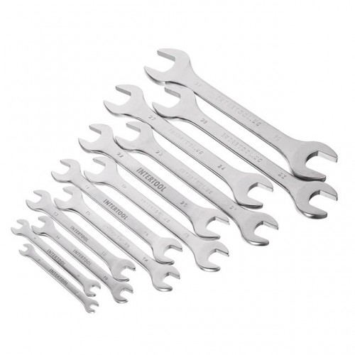 Набор ключей рожковых, 12шт. 6-32мм. CrV. INTERTOOL (HT-1003)