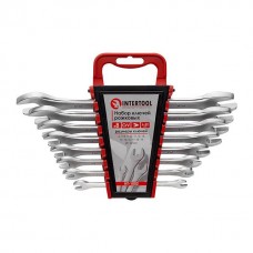 Набір ключів ріжкових 8 шт, 6-22 мм CrV INTERTOOL (HT-1002)