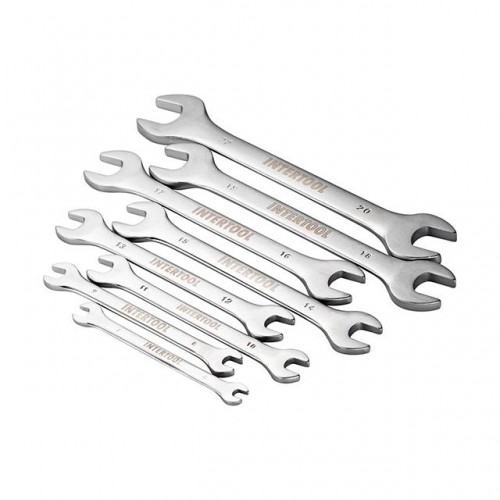 Набір ключів ріжкових 8 шт, 6-22 мм CrV INTERTOOL (HT-1002)