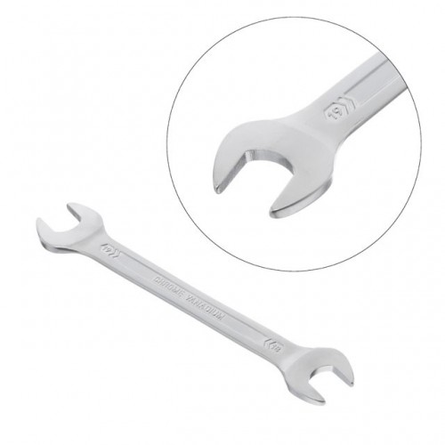 Ключ рожковый 18-19 мм CrV, покрытие сатин-хром PROF DIN3113 INTERTOOL (XT-1118)