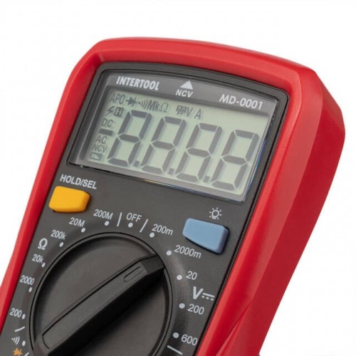 Мультиметр цифровий CAT II - 300 В / CAT I - 600 В INTERTOOL MD-0001