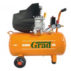 Компресор одноциліндровий 1.5кВт 198л/хв 8бар 50л (2 крана) GRAD