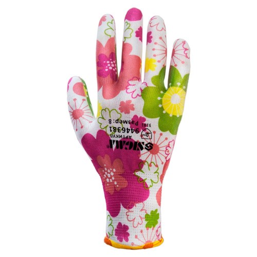 Перчатки с ПУ покрытием (белые манжет) SIGMA