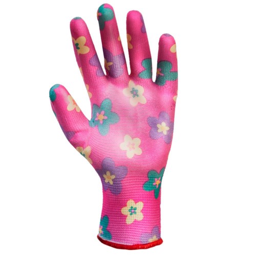 Перчатки с ПУ покрытием (красные манжет) SIGMA