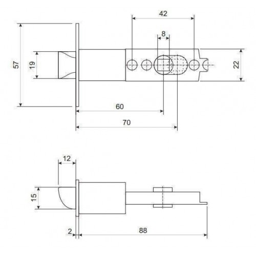 Защелка APECS 891-03-AN