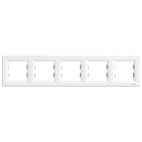 Рамка п'ятимісна горизонтальна Schneider Electric Asfora біла (EPH5800521)