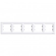 Рамка п'ятимісна горизонтальна Schneider Electric Asfora біла (EPH5800521)