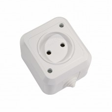 Розетка без заземлення Makel Nemliyer без шторок білий (18306)