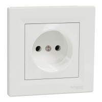 Розетка одинарна без з/к 16A Schneider Electric Asfora біла (EPH3000121)