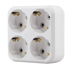 Розгалужувач Makel із заземленням 4 гн. білий (10001205)