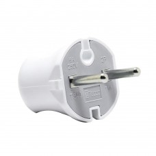 Вилка ТЕССО штепсельна без заземлення 6А, 250V~ біла 1шт/уп