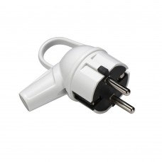 Вилка з заземленням кутова с кольцом Makel (10037)