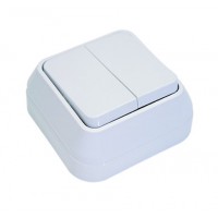 Вимикач 2-клавішний зовнішній Makel (45103)