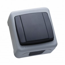 Вимикач одноклавішний Makel без підсвітки сірий (36064001)