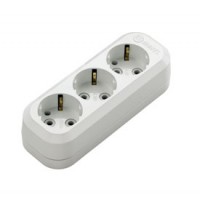 Колодка 3 гнізда з заземленням Makel (MGP131)