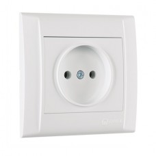 Розетка без заземлення Makel Defne без шторок білий (42001022)