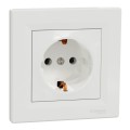 Розетка одинарная с заземлением Schneider Electric Asfora Белый (EPH2900121)