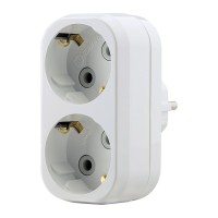 Розгалужувач на 2 гнізда з заземленням Makel (10031)