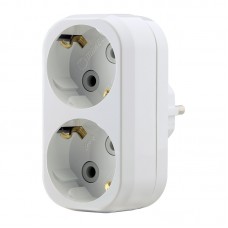 Розгалужувач на 2 гнізда з заземленням Makel (10031)