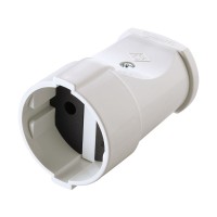 Штепсельне гніздо без заземлення біле Makel (10004)