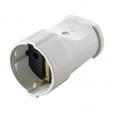 Штепсельне гніздо з заземленням біле Makel (10003)