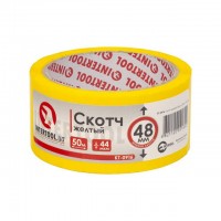 Скотч желтый 48мм*50м*44мкм INTERTOOL (KT-0916)