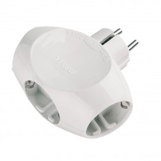 Трійник із заземленням 3 гн. білий Makel (10015)