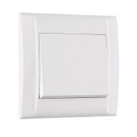 Вимикач перехресний одноклавішний Makel Defne без підсвітки білий (42001020)