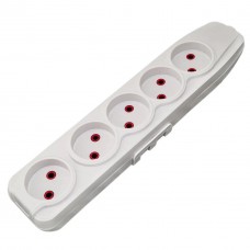 Колодка Quantum 5 постів  без заземлення біла, серія Bestline 1шт/уп