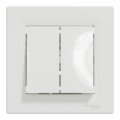 Вимикач двоклавішний Schneider Electric Asfora Білий (EPH0300121)