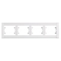 Рамка чотиримісна горизонтальна Makel Defne біла (42001704)