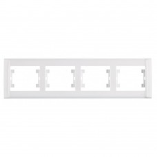 Рамка чотиримісна горизонтальна Makel Defne біла (42001704)