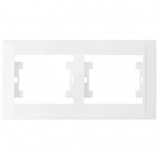 Рамка подвійна горизонтальна Makel Defne біла (42001702)