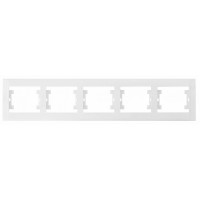Рамка п'ятимісна горизонтальна Makel Defne біла (42001705)