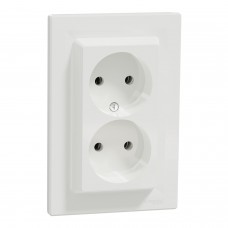 Розетка подвійна без з/к 16A Schneider Electric Asfora біла (EPH9700121)