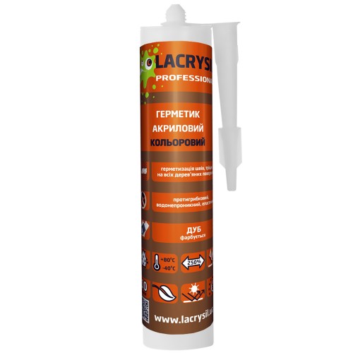 LACRYSIL Герметик акриловий кольоровий "Дуб" 280мл