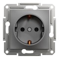 Розетка Schneider Electric EPH2900171 Asfora пластик із заземленням Schuko 220 В Антрацит (10190056)